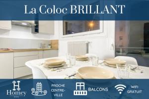 HOMEY LA COLOC BRILLANT - Colocation haut de gamme de 3 chambres uniques et privées   Proche centre-ville et transports en commun   Balcons   Wifi gratuit