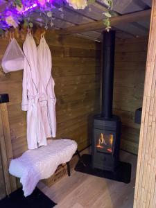 Cabane au style scandinave et son bain nordique