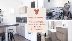 Appartements Le Baudelaire - Cosy Studio et Parking a Grenoble : Appartement avec Vue sur la Montagne