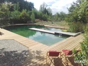 Gîte Les Cabanes de Fallot pour 15 personnes - piscine naturelle - Castéron
