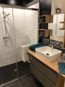 Maisons d'hotes Aux Herbes Hautes : Chambre Lits Jumeaux avec Douche 