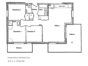 Appartement Confort+ avec Balcon et Parking - 3 Chambres, 6 pers, WiFi - Les Menuires - FR-1-452-315
