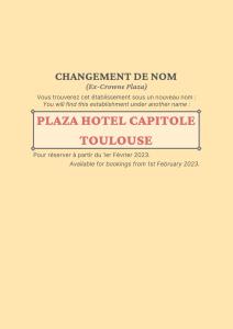 Hotels Plaza Hotel Capitole Toulouse - Anciennement-formerly CROWNE PLAZA : photos des chambres