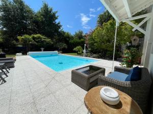 Maisons de vacances La Maison Blanche de Lanton : photos des chambres