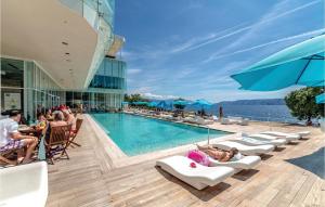 Beautiful apartment in Novi vinodolski with Outdoor swimming pool 2 Bedrooms and Swimming pool