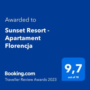 Sunset Resort - Apartament Florencja