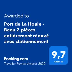 Appartements Port de La Houle - Beau 2 pieces classe 3 etoiles avec stationnement : photos des chambres