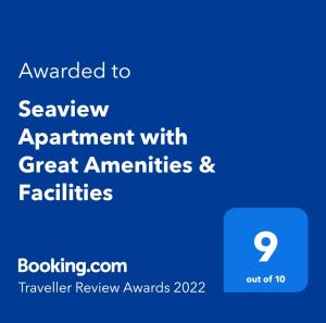 Seaview Apartment with Great Amenities & Facilities