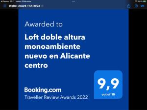 LOFT 55 m Nuevo, estudio con techo alto en Alicante Centro