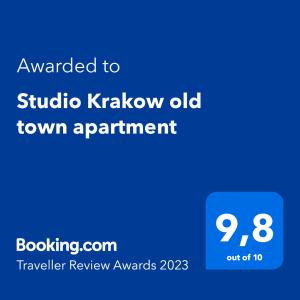 Studio Krakow old town apartment