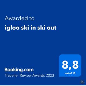 Appartements igloo ski in ski out : photos des chambres
