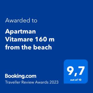 Apartman Vitamare 160 m from the beach
