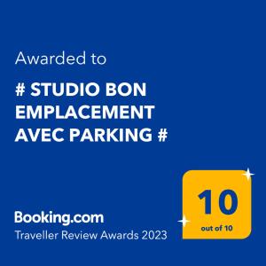 Appartements # STUDIO BON EMPLACEMENT AVEC PARKING # : Appartement 1 Chambre
