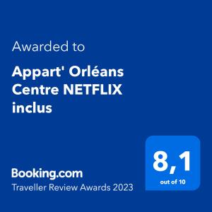 Appartements Appart' Orleans Centre NETFLIX inclus : photos des chambres