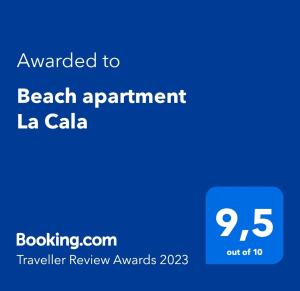 Beach apartment La Cala
