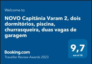 Cap2, flat com churrasqueira , 2 dormitórios, piscina, muito próximo a praia