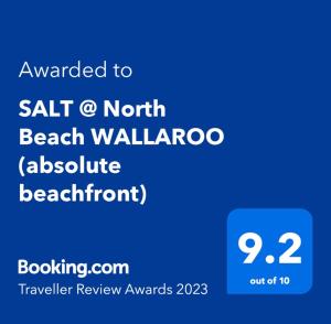 SALT @ North Beach WALLAROO (absolute beachfront)