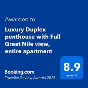 Luxury Duplex penthouse with Full Great Nile view, entire apartment - Sâqyet Mikki