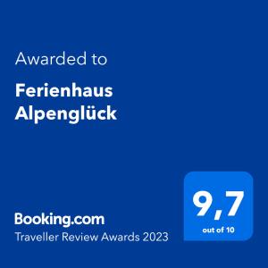 Ferienhaus Alpenglück