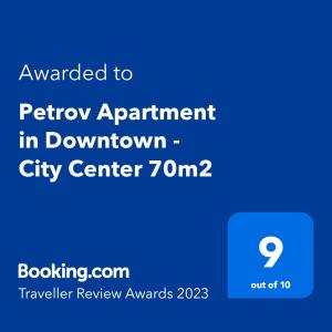 Petrov Apartment in Downtown - City Center 70m2