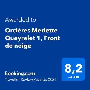 Orcières Merlette Queyrelet 1, Front de neige