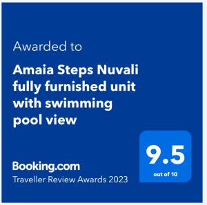 Amaia Steps Nuvali fully furnished unit with swimming pool view near Carmelray Pitland