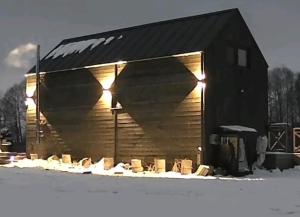 Domek Mazurski całoroczny nad jeziorem z sauną