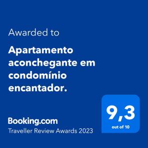 Apartamento aconchegante em condomínio encantador.