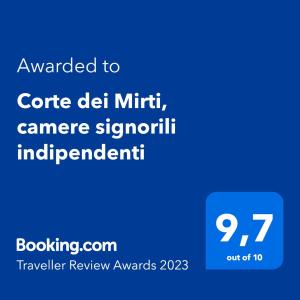 Corte dei Mirti, camere signorili
