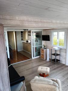 Mobil-home avec vue mer