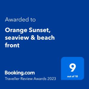 Orange Sunset, seaview & beach front img31