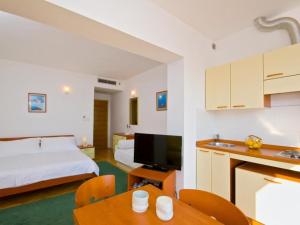 Studio apartment in Brela with a sea view, terrace, air conditioning, WiFi 201-8