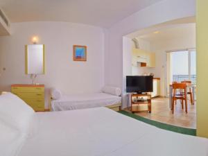 Studio apartment in Brela with a sea view, terrace, air conditioning, WiFi 201-7