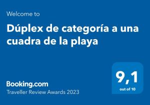 Dúplex de categoría a una cuadra de la playa