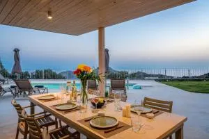 Aloni Villa with 180° SeaView, Private Pool & BBQ, 2km from Beach - Marioú