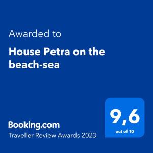 House Petra on the beach-sea