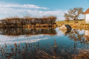 Idyllisches Landhaus mit Teich