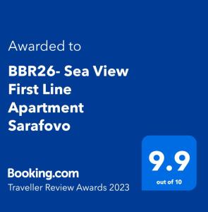 BBR26 Sea View First Line Apartment Sarafovo