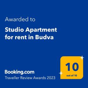 Studio Apartment for rent in Budva