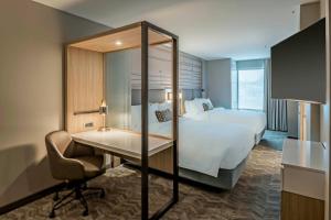 Larger Suite, 2 Queen, Sofa bed, City view, Balcony room in SpringHill Suites by Marriott Fort Worth Historic Stockyards