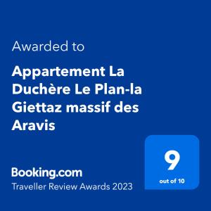 Appartements Appartement La Duchere Le Plan-la Giettaz massif des Aravis : photos des chambres