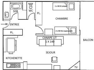 Appartements Appartement Les Saisies, 2 pieces, 5 personnes - FR-1-594-72 : photos des chambres