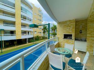 Apt Novíssimo em Riviera com Piscina Aquecida e Serviço de Praia