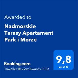 Nadmorskie Tarasy Apartament Park i Morze