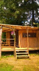 Cabane sur pilotis au bord de l eau