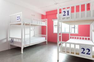 Bed in 4-Bed Female Dormitory Room room in The Art Hostel Bangkok