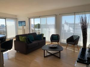 Appartements Appt 4 pers, centre-ville tout a pieds, plage 300m, apercu mer, tres calme parking prive, possibilite garage et location velos electriques : photos des chambres