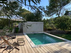 Maisons de vacances Loumaset-agreable petite maison-garrigues de Nimes : photos des chambres