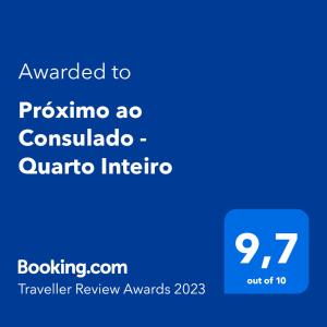 Próximo ao Consulado - Quarto Inteiro