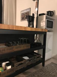 Rustic black and white studio